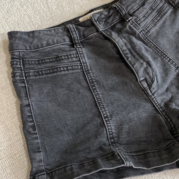 PACSUN 70's black high waist jean shorts sz 24 - Picture 4 of 9